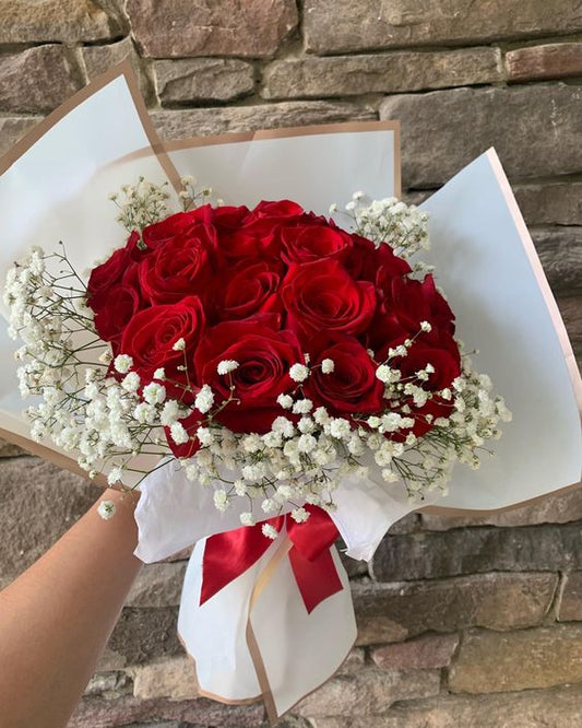 Mini Bouquet of Red Roses - 12 Roses