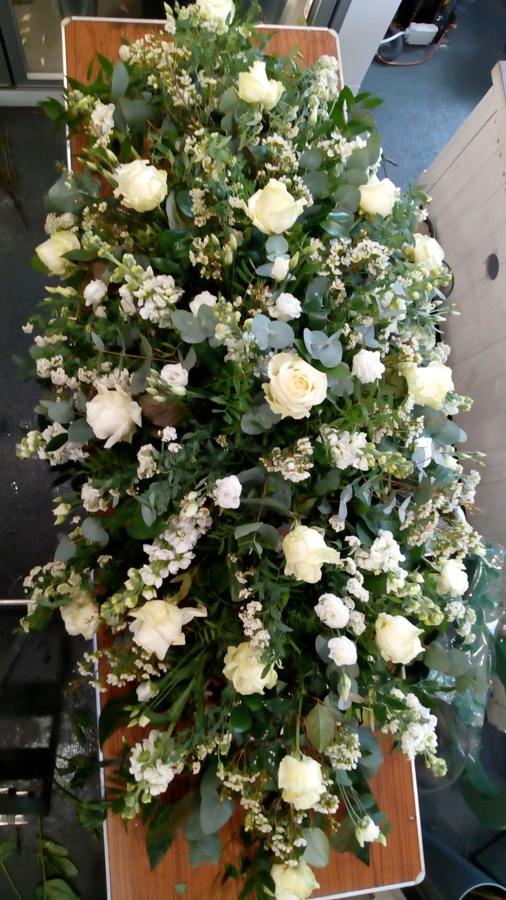 Coffin Cascade Colorful Flowers