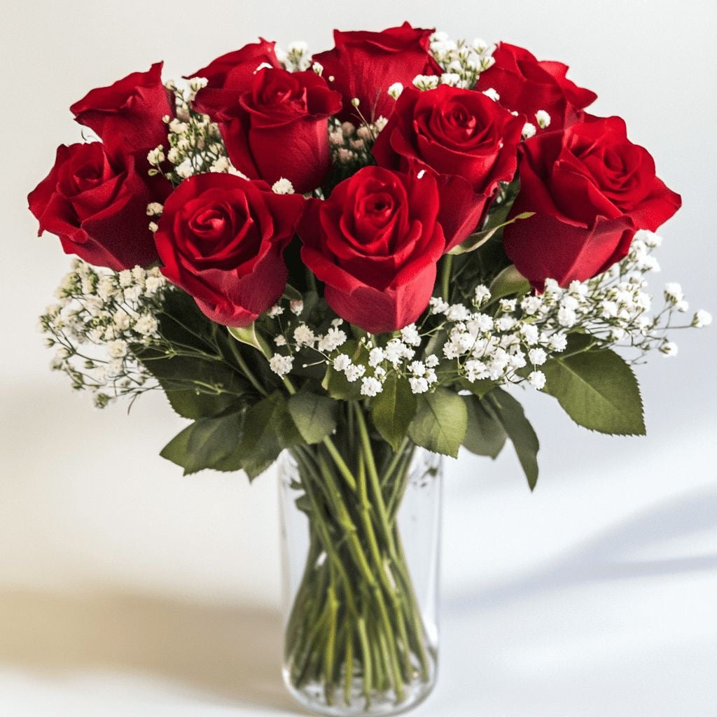 12 Red Roses Bouquet - 50% off only this week