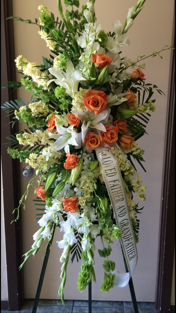 Spray white Flowers - Funeral Arrangement