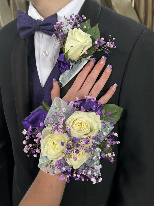 Prom corsage + Boutonniere