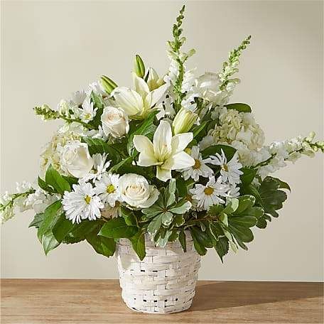 Sympathy white Flowers - Funeral Small bouquet