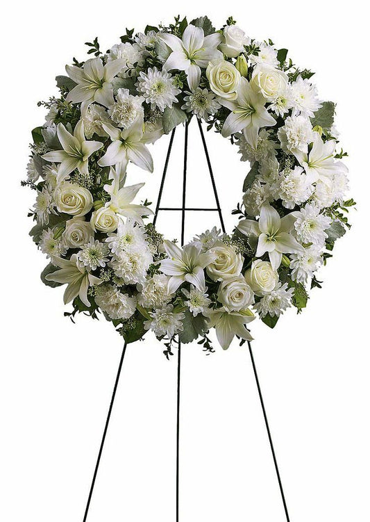 Sympathy white Flowers - Funeral Arrangement