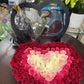 Heart Box With Red Roses - Valentine`s Collection